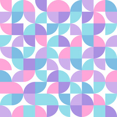 Geometric minimalistic seamless vector pattern. Multicolored abstract flat scandinavian pattern.
