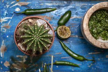 Process of cooking handmade guacamole.