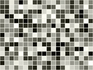 Square pixel seamless pattern. Abstract vector background with random pixels mosaic. Geometric fragmentation texture for presentations and covers design. Modern digital wallpaper with pixelated grid