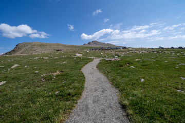 Trail leading back to the parking lot from Summit Lake along the Mt. Evans Scenic Byway in Colorado