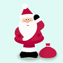 Santa Claus with red star