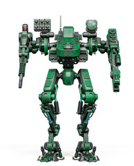 combat mech in tall pose