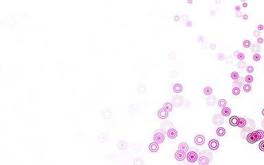 Light Pink vector texture with disks.