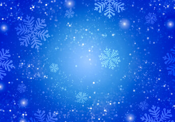 Blue christmas winter background.