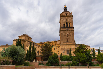 Fototapeta na wymiar View of the cathedral of Guadix in the province of Granada in Spain 