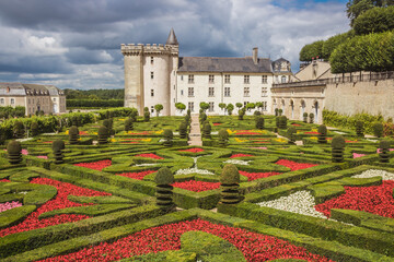 les jardins de Villandry, des jardines dans le style de la Renaissance  dans la vallée de la Loire...