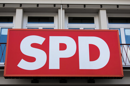 hamburg, hamburg, germany - 14 09 2021: sign of the german spd party