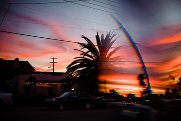 Sunset on Polk Ave. in San Diego