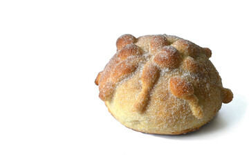 Pan de muerto isolated on white background