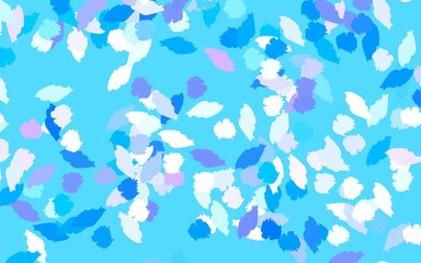 Fototapeta na wymiar Light Pink, Blue vector pattern with random forms.