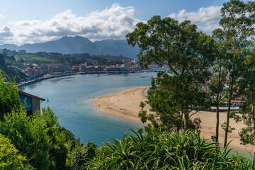 View of the town of Ribadesella in Asturias. 