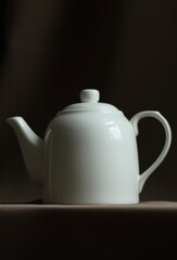 white teapot in the background