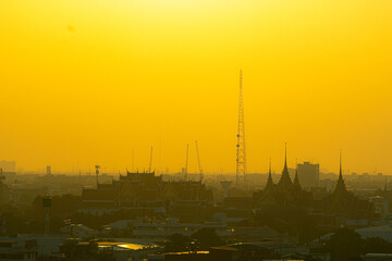 Image of Bangkok city in sunset.