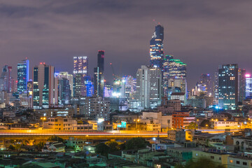 Image of Bangkok city in night.