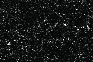 Small uneven spots and particles of debris. Abstract vector texture. Distressed uneven background. Grunge texture overlay with fine grains isolated on white background. Vector illustration. EPS10.