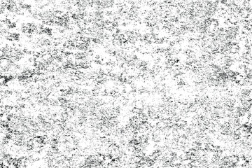 Small uneven spots and particles of debris. Abstract vector texture. Distressed uneven background. Grunge texture overlay with fine grains isolated on white background. Vector illustration. EPS10.