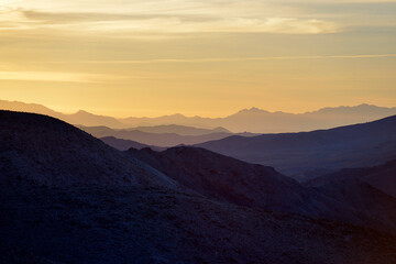 Naklejka na ściany i meble Sunrise in the mountains, Dante's View, Death Valley, California
