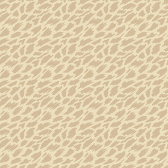 Vector seamless pattern in brown colors. Animal print, giraffe color texture. Monochrome hand-drawn background