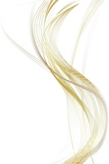 Abstract Golden and Yellow Pattern with Waves. Beige Smoke. Striped Linear Texture. Raster. 3D Illustration
