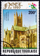 Postage stamp Togo 1980 Canterbury Cathedral, England