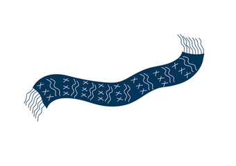 Vector winter warm scarf with pattern, suitable for Christmas decorations, seasonal clothing