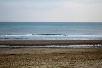 Stormy weather at a North Sea coast