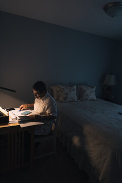 Business man working from home