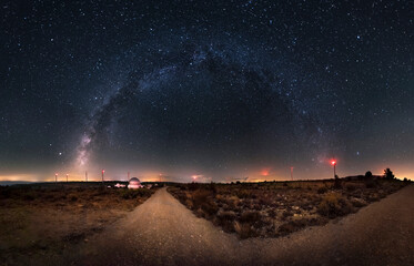 Beautiful image of an astronomical observatory and the Milky Way
