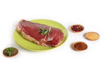 magret de canard sur fond blanc	
