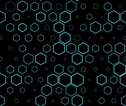 Technology background with micro circuit board. Seamless high tech pattern. IT texture. Stock vector illustration.