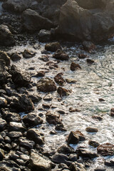 Orilla de una playa en la isla de Tenerife