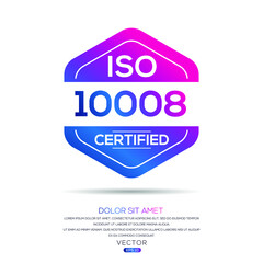 Creative (ISO 10008) Standard quality symbol, vector illustration.