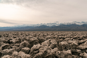Death valley cracked ground