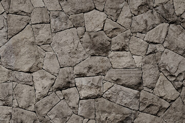 Old forest rock with beautiful cracked texture