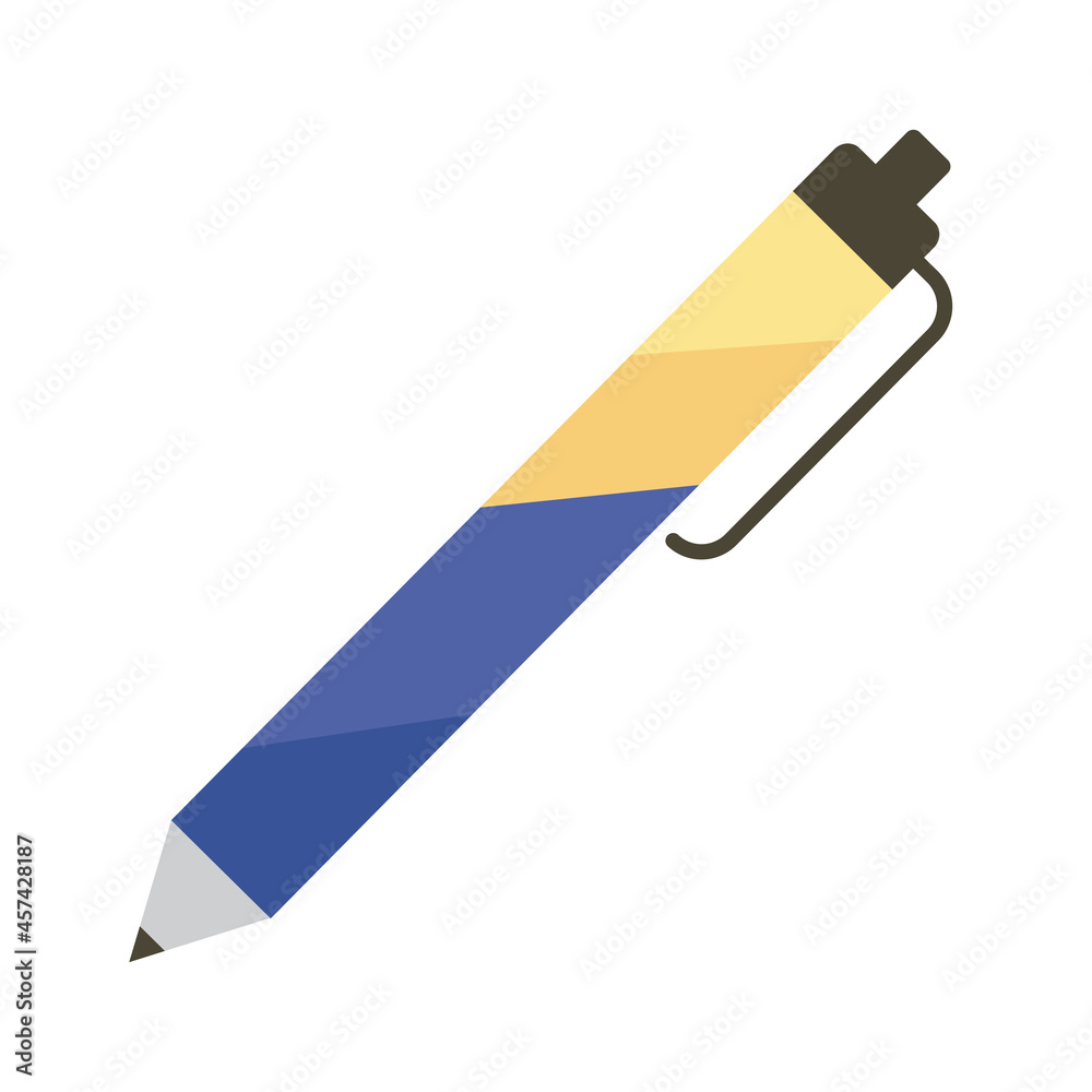 Sticker blue pen icon