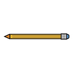 Office pencil icon. Outline office pencil vector icon color flat isolated on white