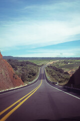 Paisaje de carretera, autopista, México.