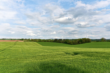 Obraz premium Frankreich - Roumégoux - Felder