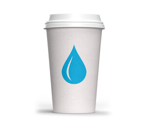 Recyclable paper water cup