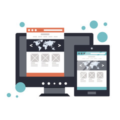 Adaptive Design. Flat vector illustration