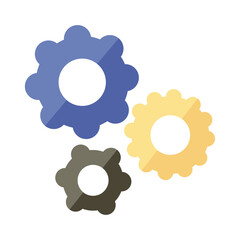 Isolated gears icon