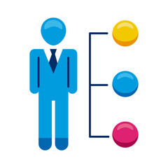 infographic businessman icon