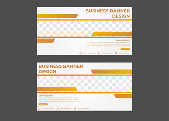 simple modern gradient business banner design template