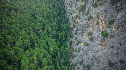 mountain gorge in Turkey in the Kemer region