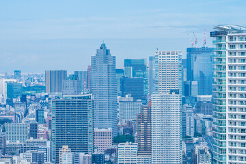 豊洲から見える都市風景 Tokyo city skyline , Japan.
