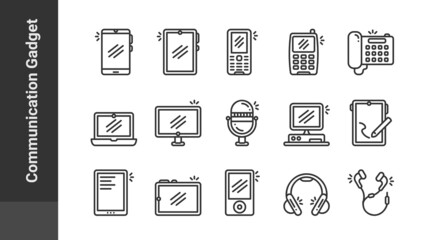 communication Gadget icon, isolated electronic gadget outline icon on light background, perfect for website, blog,  logo, graphic design, social media, UI, mobile app, EPS 10 vector illustration