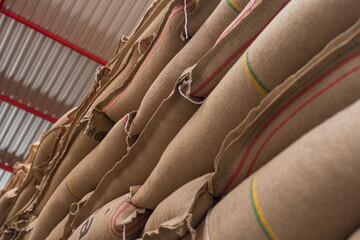 green coffee bags for import and export
