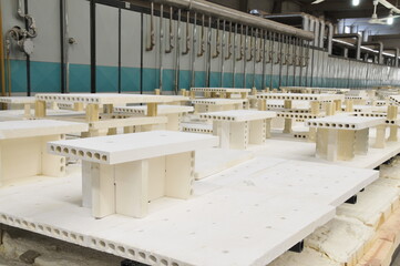 Ceramic products in the workshop