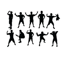 Silhouette of A Man's Activity, art vector design