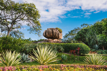 Beautiful view of the Pedra da Cebola Park located in the city of Vitória, Espirito Santo. 